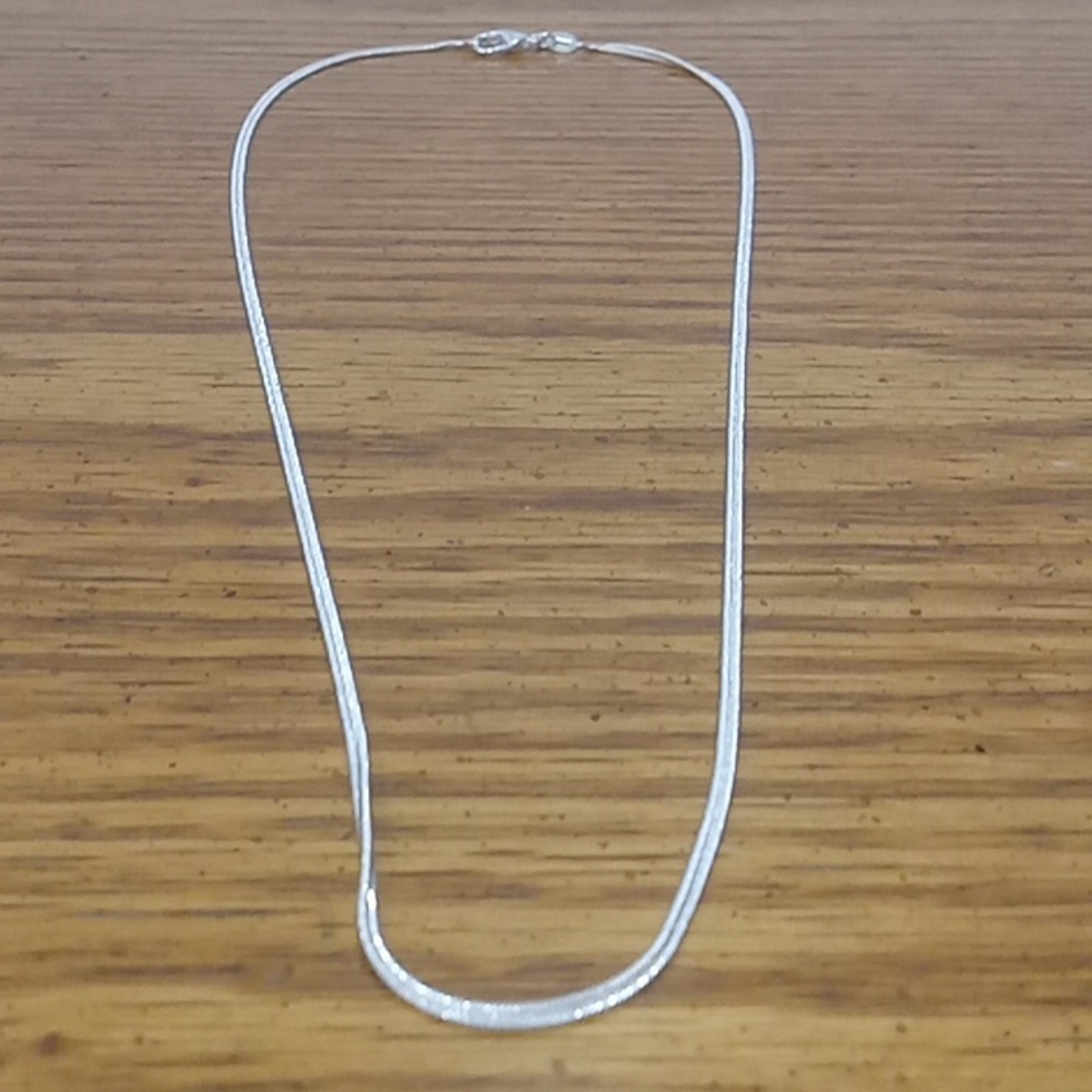 Sterling silver flat snake chain